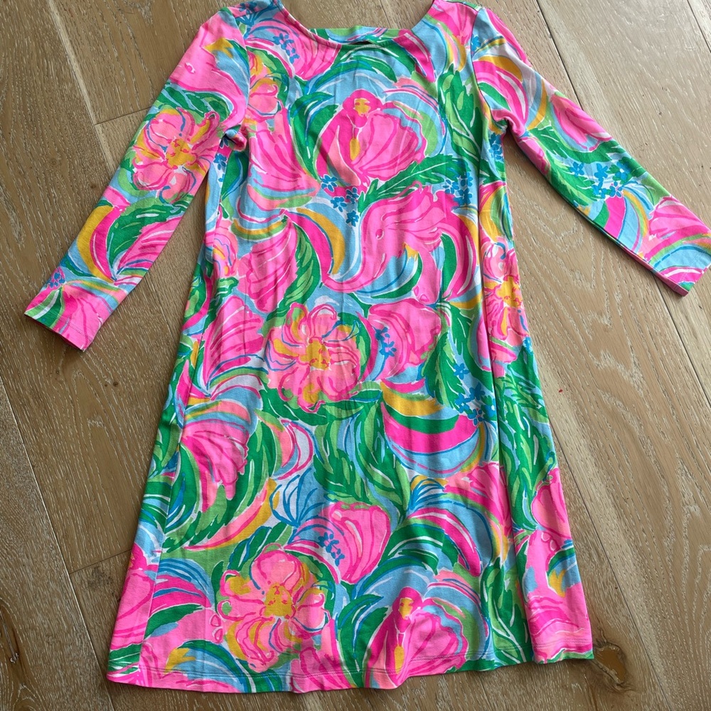 Lilly Pulitzer Pink and Green Long Sleeve Sundress